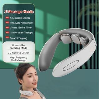 Electric Neck Massager 15 Intensity Sensing Smart Back Massage 4 Pulse  Modes USB Rechargeable Cervical Physiotherapy Instrument