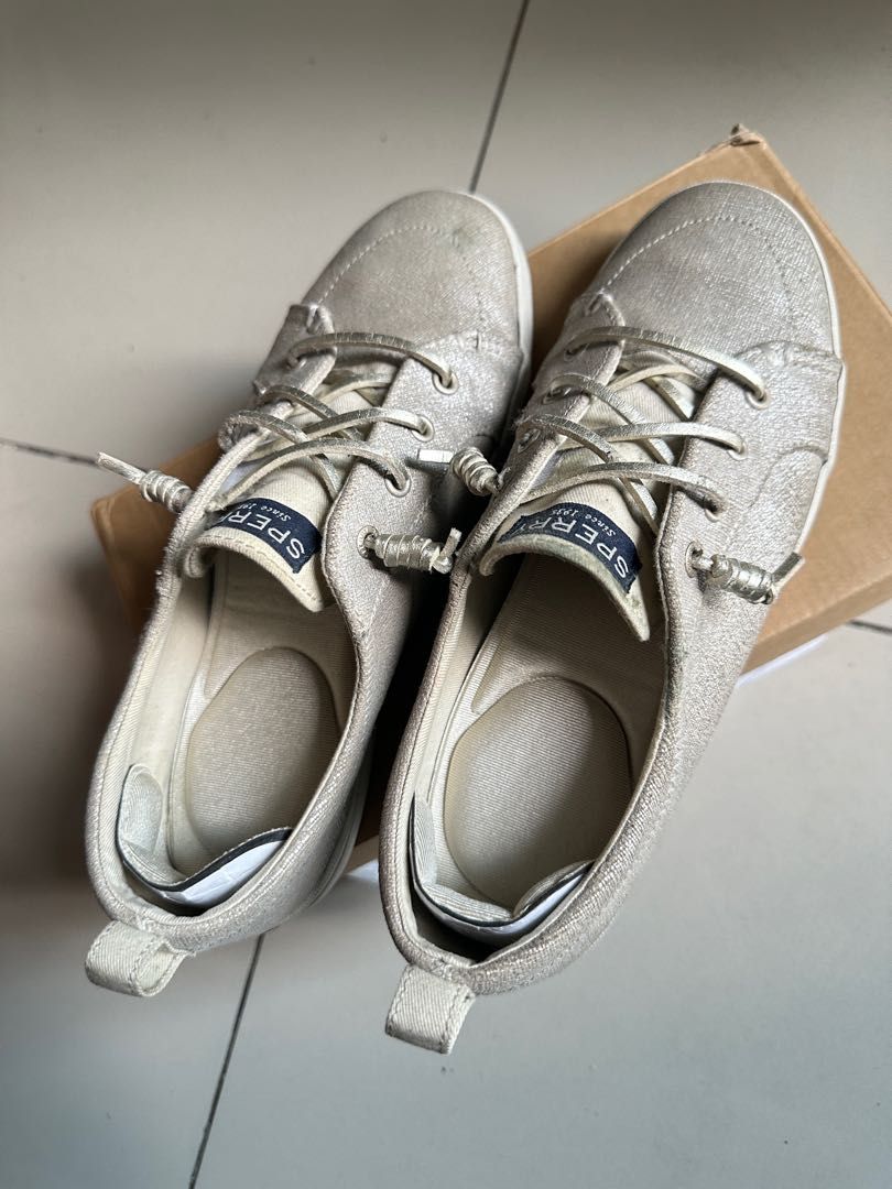 Sperry silver sneakers store