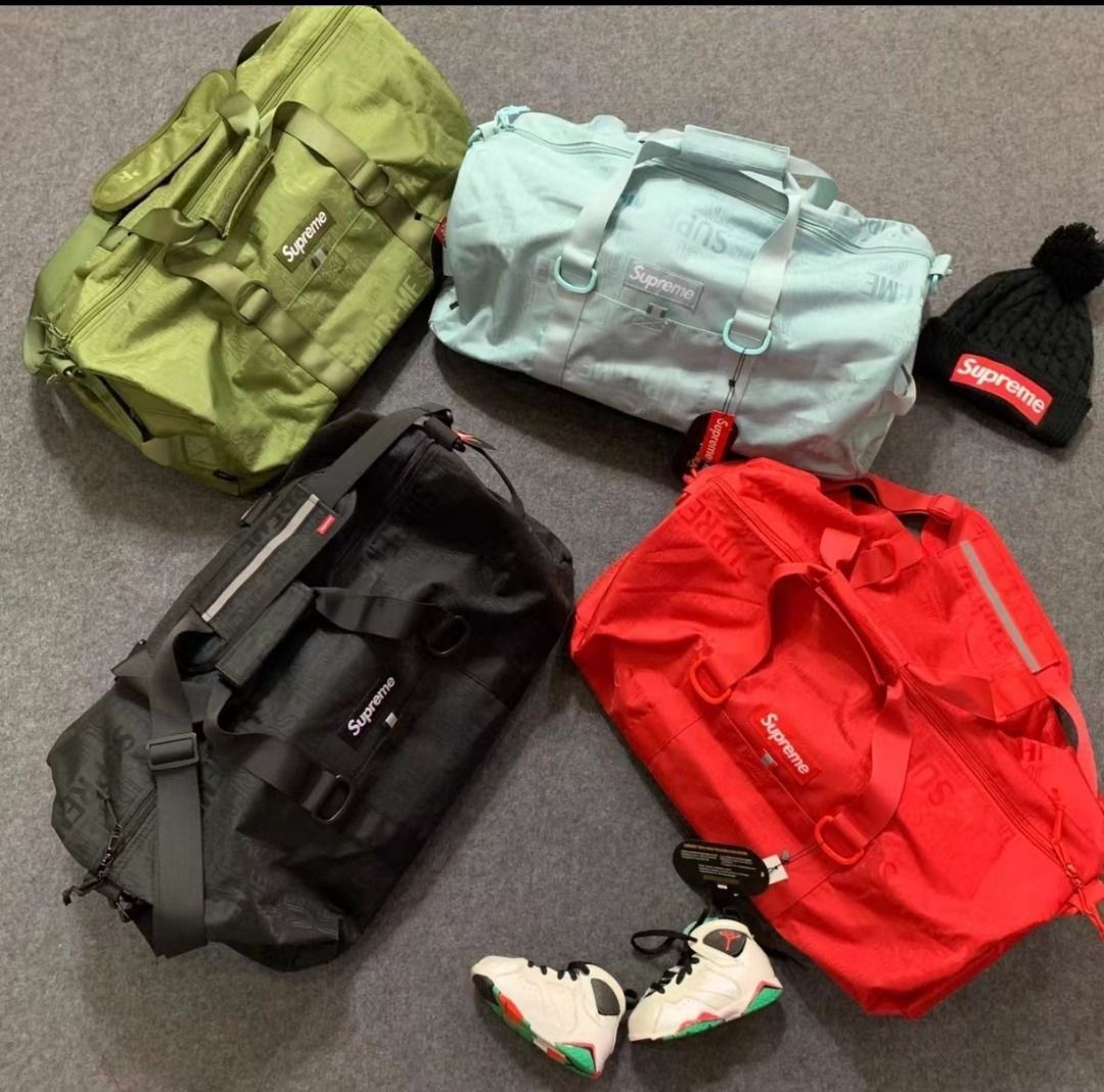 Supreme 19SS Duffle Bag 健身旅行單肩手提包, 名牌, 手袋及銀包