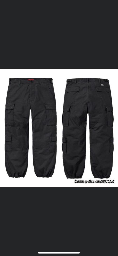 Supreme cargo pant black, 男裝, 褲＆半截裙, 長褲- Carousell