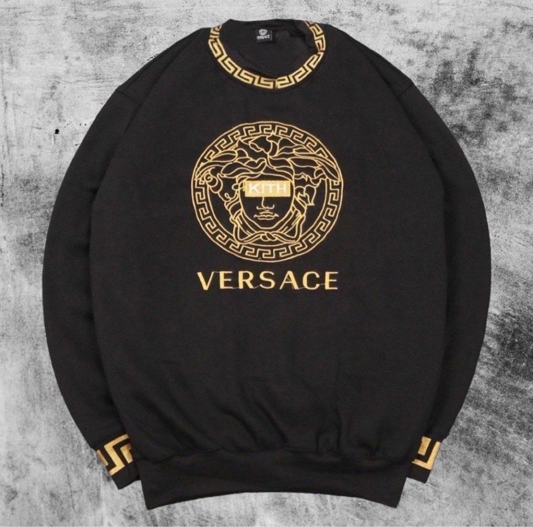 Sweater Crewneck Versace X Kith Hitam