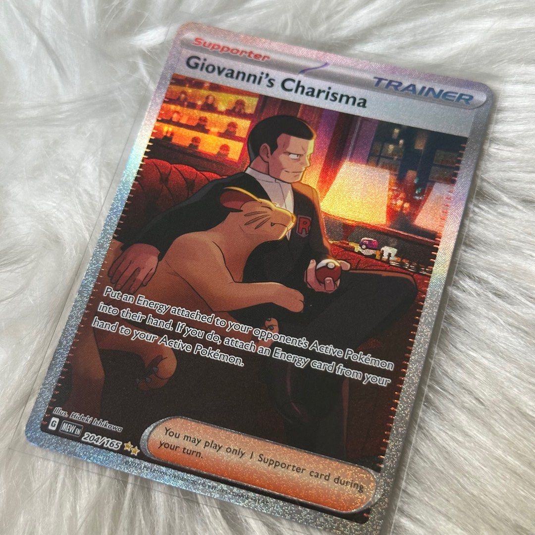 ✨TCG POKEMON✨ - 204/165 Giovanni's Charisma Scarlet and Violet Pokemon 151