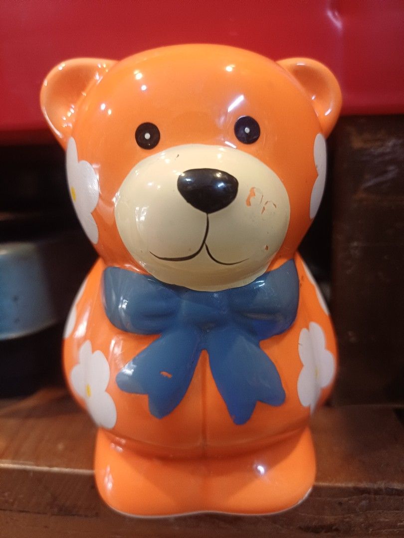 Vintage teddy bear piggy bank discount