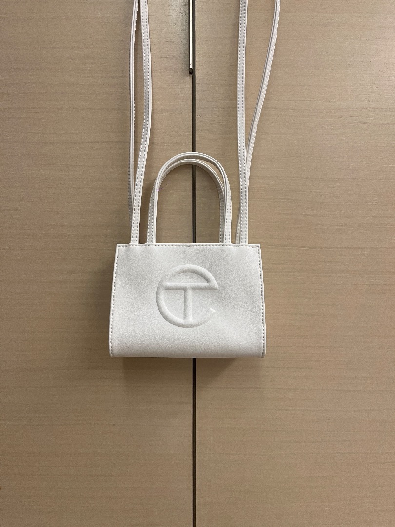 TELFAR SMALL SHOPPING BAG WHITE