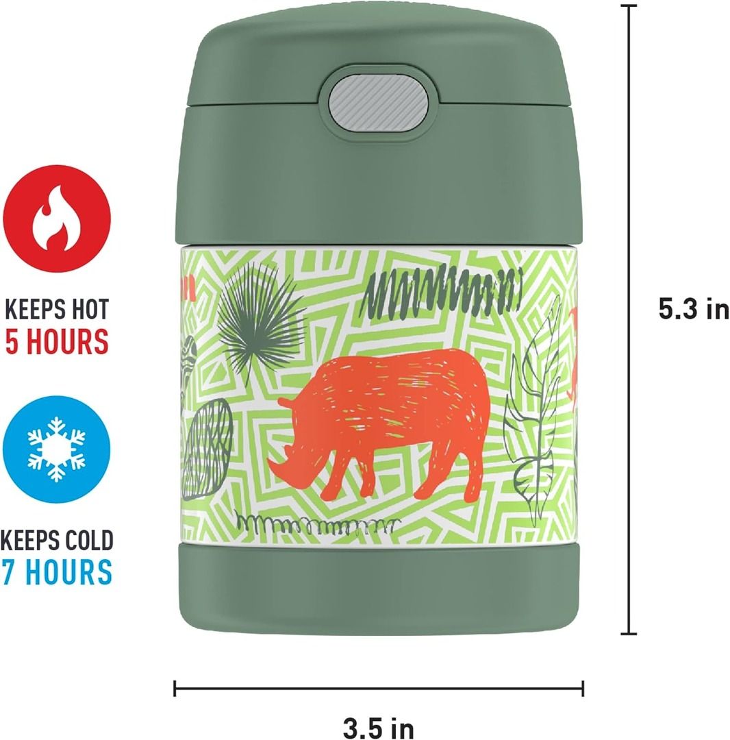 Thermos FUNTAINER Stainless Steel Food Jar 10oz Jungle Kingdom