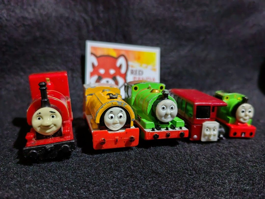 Thomas and Friends Diecast Set (Category: Vehicle & Diecast Models) located in Davao. Submitted by redpandacollections (Listing ID 1259711097, Image 2). Description: Thomas and Friends Diecast Set Authentic From Japan in Good Condition and Quality as is in the picture provided Consist of 5pcs Branded Bandai and Tomica Tomy 3 Diecast and 2 PVC types. Items already on sale prices Can be sold separately for 150 each Smallest or mini is 50.