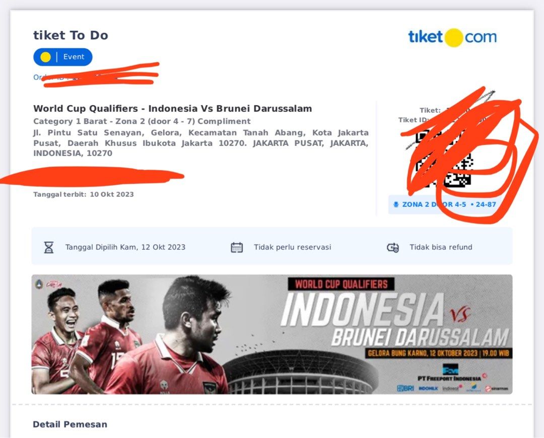 Tiket Timnas Indonesia Vs Brunei Darussalam, Tiket & Voucher, Tiket