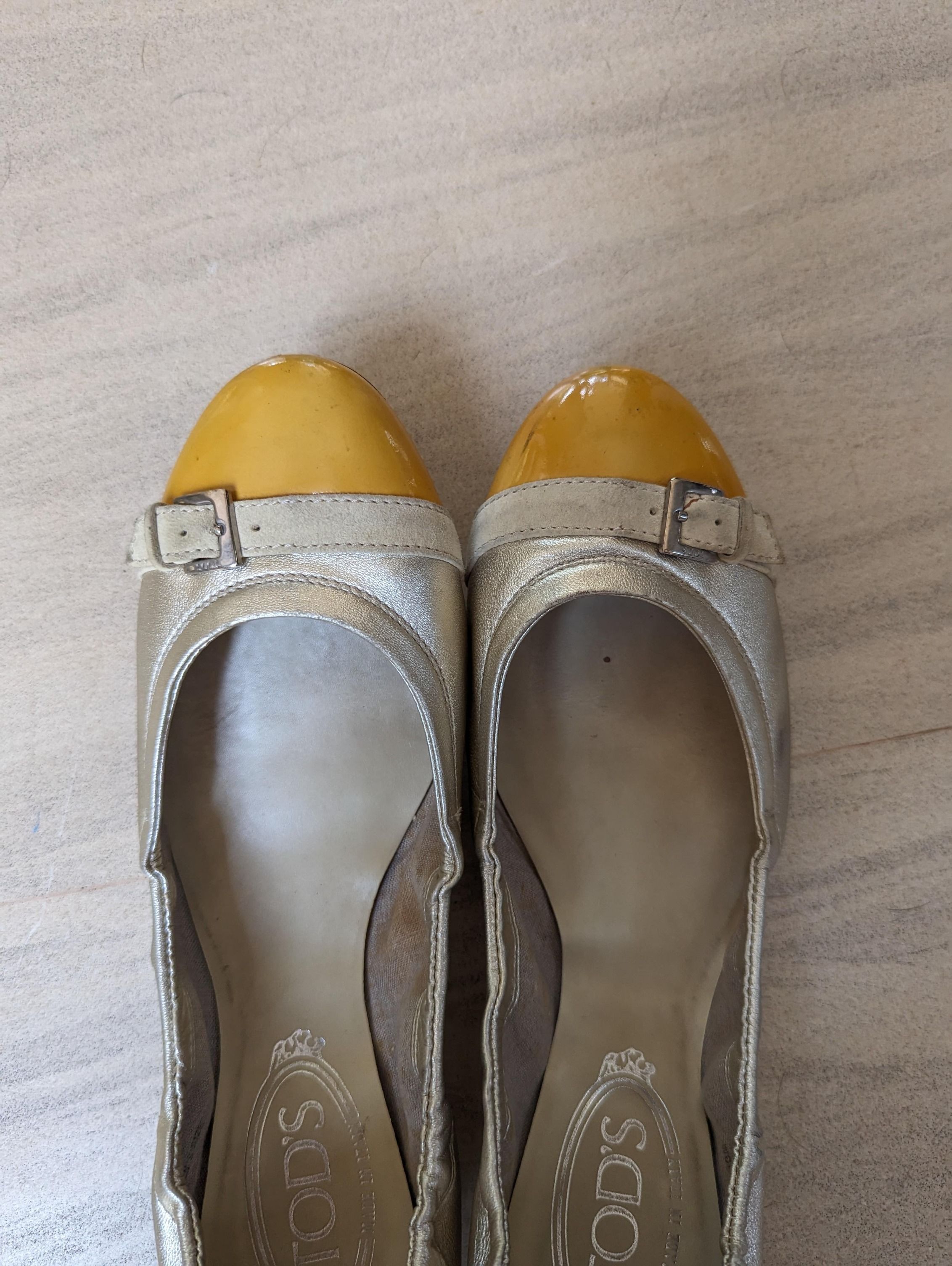 Gold strap flats hot sale
