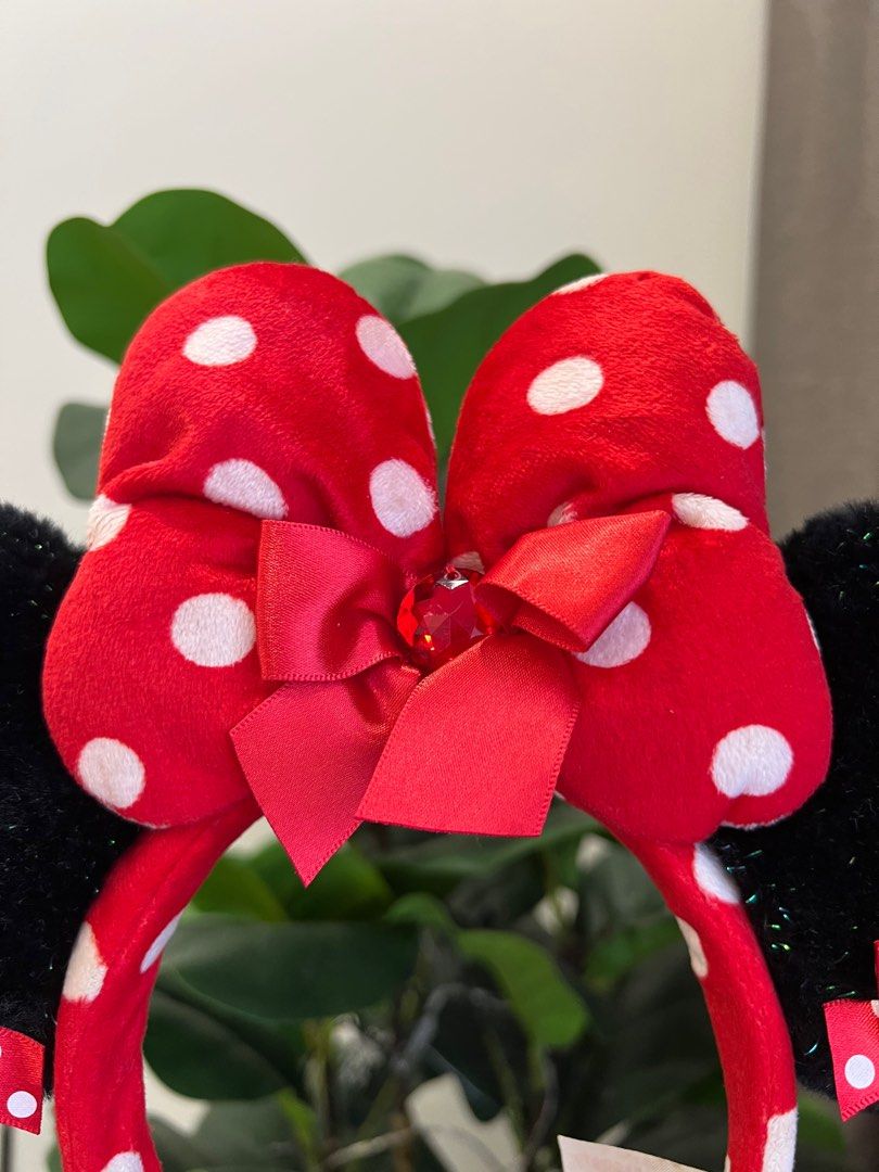 Minnie mouse top headband earrings