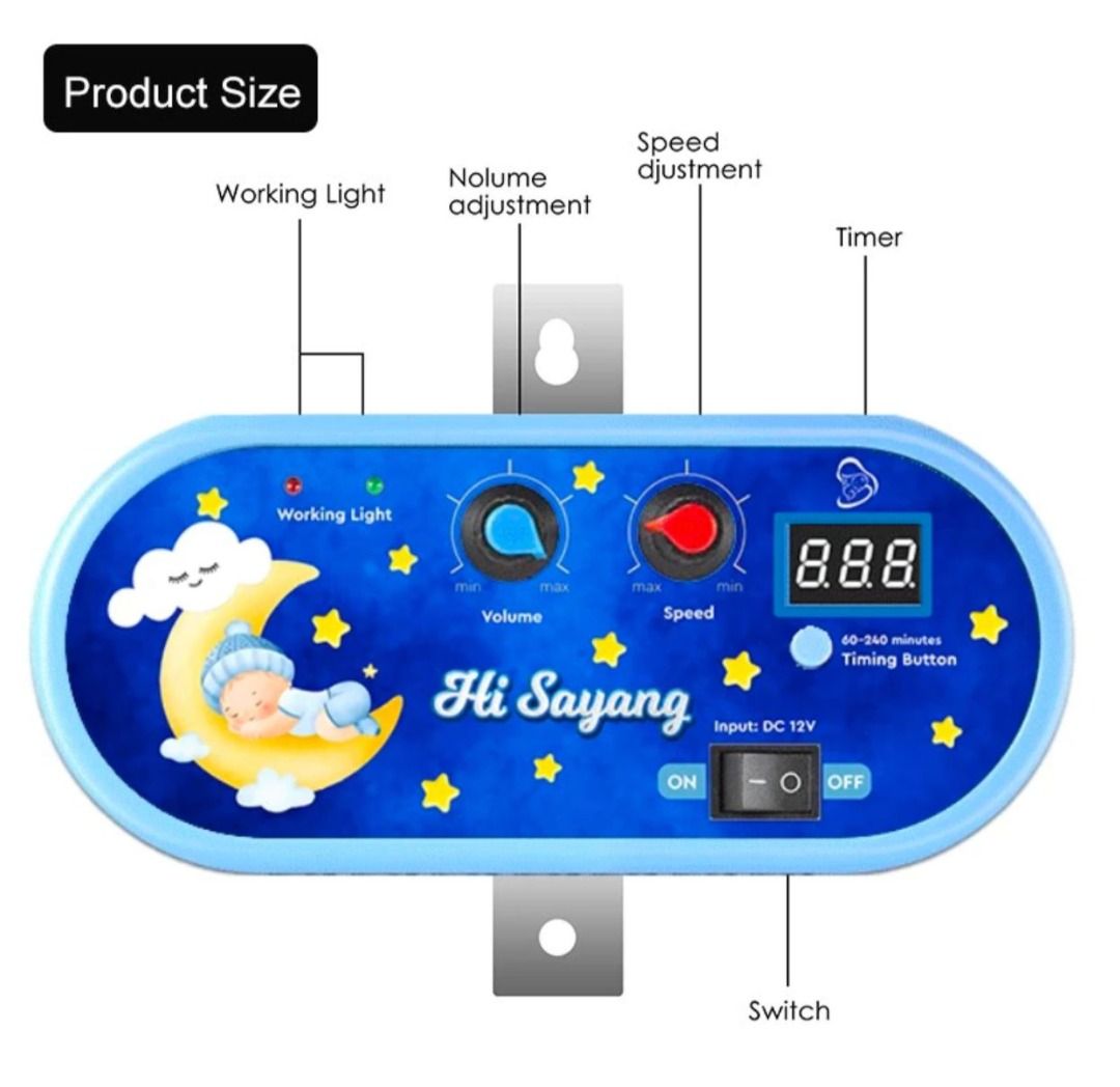 Trand88 Baby Electronic Cradle Baby Crib Electronic Baby Bed