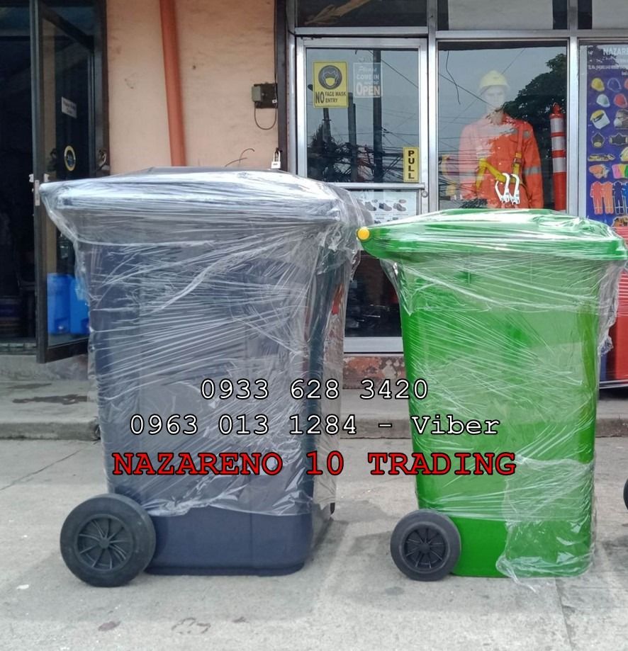 UGA / rolling Trash Bin Wheeled Trash Bin, Furniture & Home Living