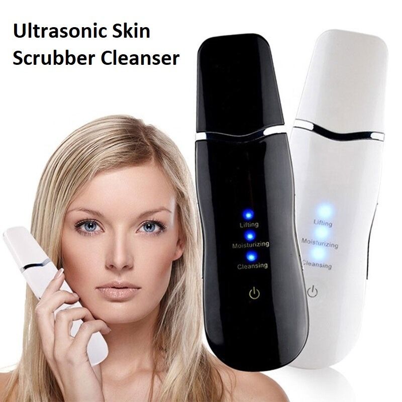 Ultrasonic Skin Scrubber Ion Deep Face Cleaning Blackhead Remover
