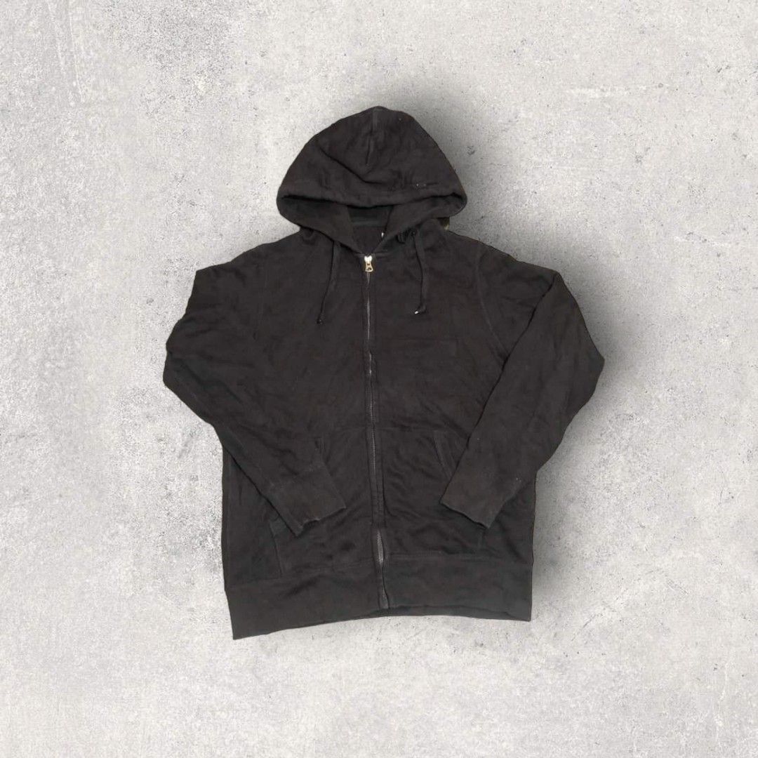 Uniqlo black zip up hoodie on sale