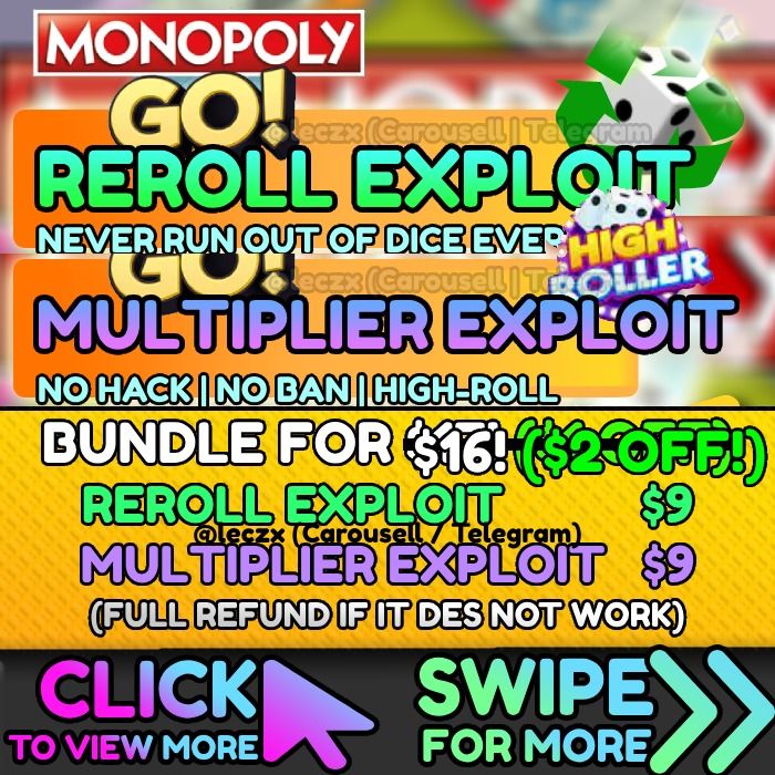 UNLIMITED DICE MONOPOLY GO (REROLL & MULTIPLIER EXPLOIT) VERSION 1.12.2