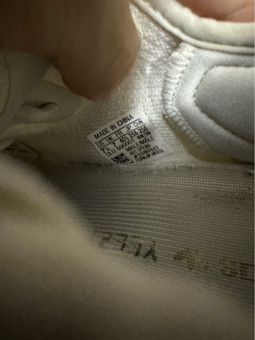 US 7.5 Adidas Yeezy 350 Cream Triple White