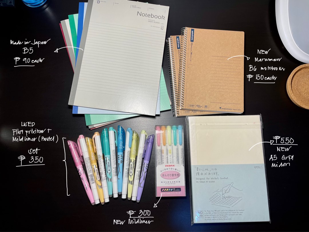 Various Made in Japan Stationery Mildliner Highlighters Midori Maruman