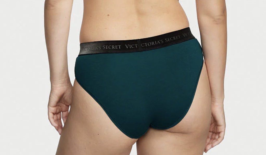 Victoria's Secret Victoria's Secret Logo Cotton High-Leg Thong Panty 12.50