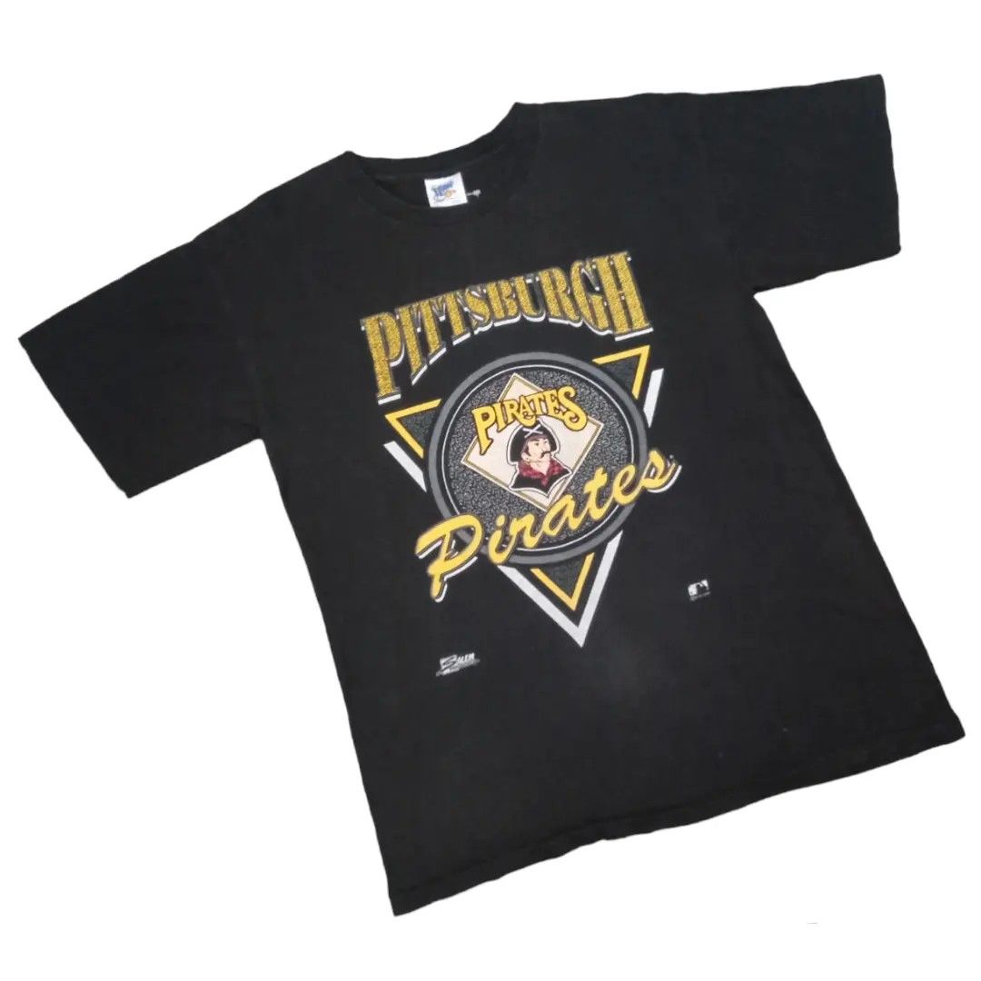 Vintage MLB Pittsburgh Pirates Half Button Up Jersey T Shirt