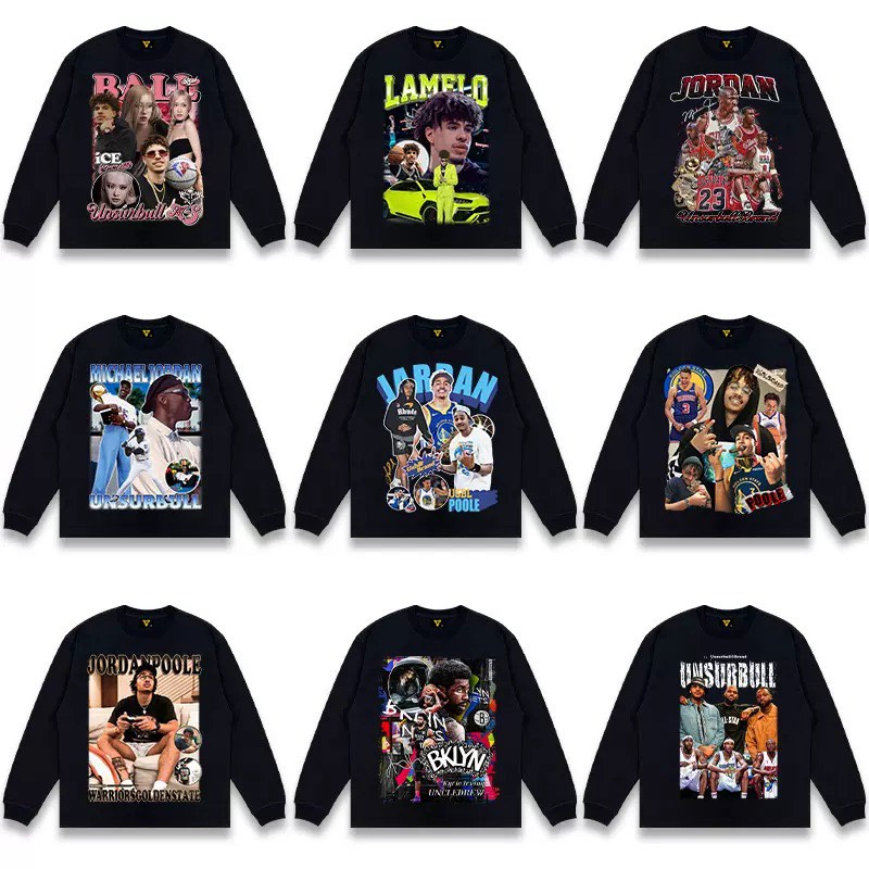 Vintage NBA Sweatshirts Men s Fashion Tops Sets Tshirts
