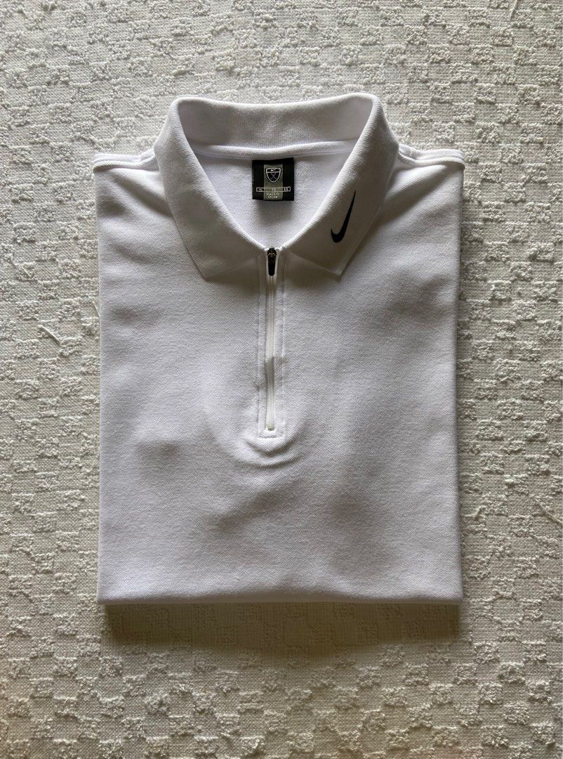Vintage Nike Golf Halfzipper S S Collar T Shirt