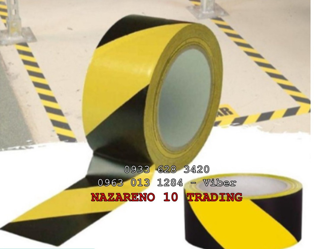 Warning tape Black and Yellow, Furniture & Home Living, Home