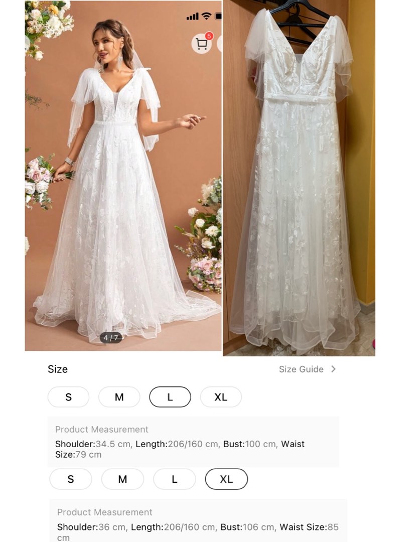 Wedding dress xl on sale