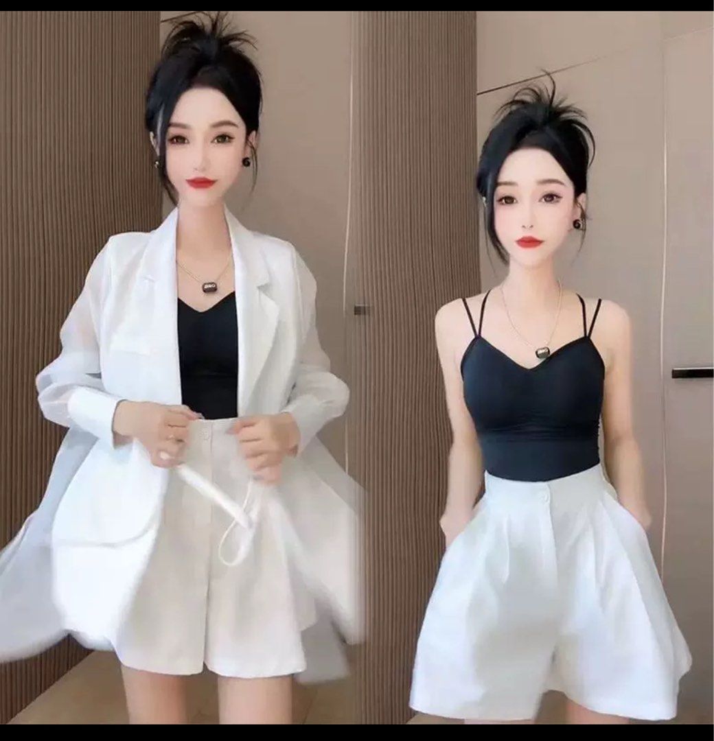 White blazer matching set online