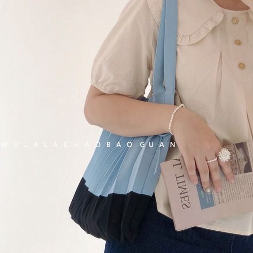 Women ins Knit Pleated Bag Handbag Shoulder Bag Sling Bag, Women's