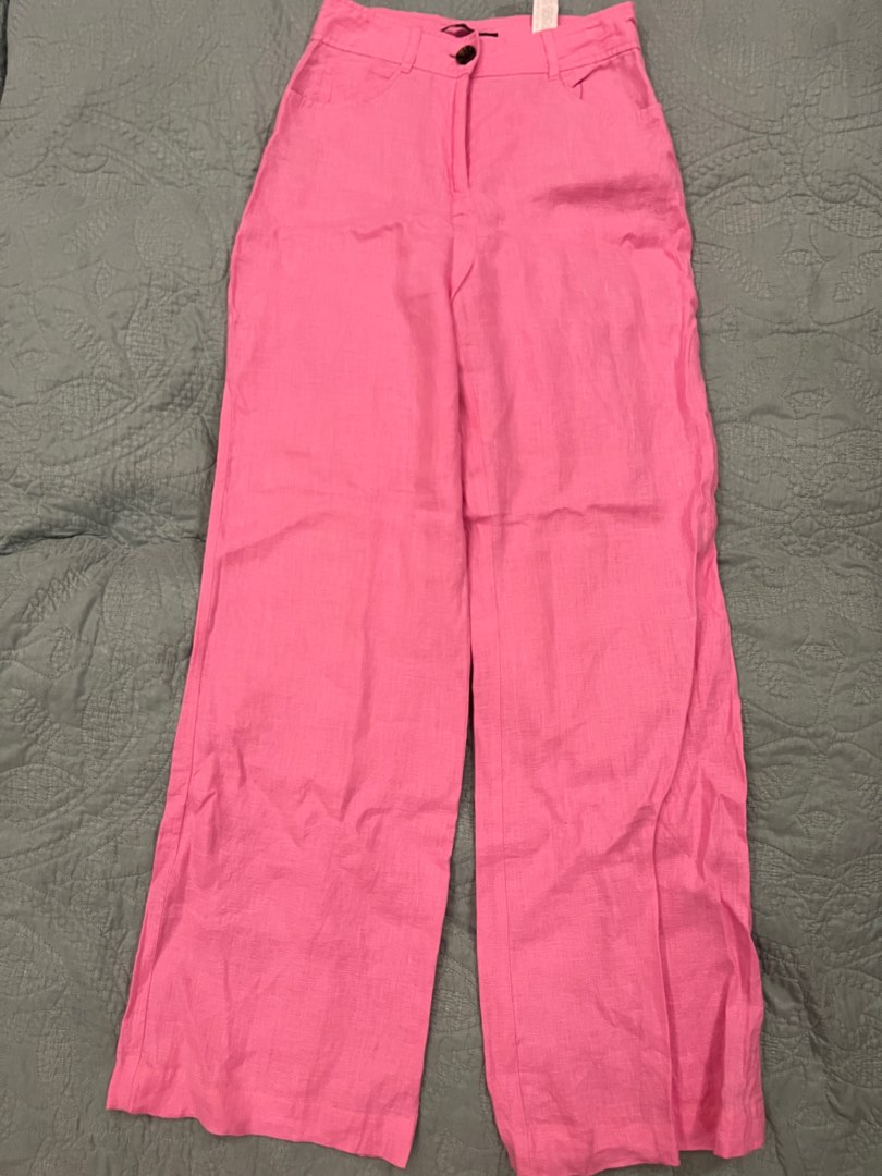 Zara linen pants, Women's Fashion, Bottoms, Other Bottoms on Carousell