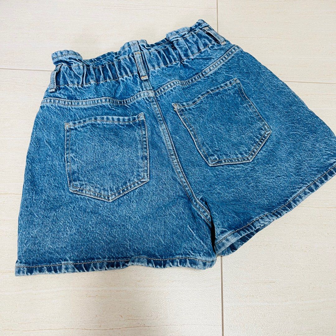 Bermuda denim paper bag zara on sale