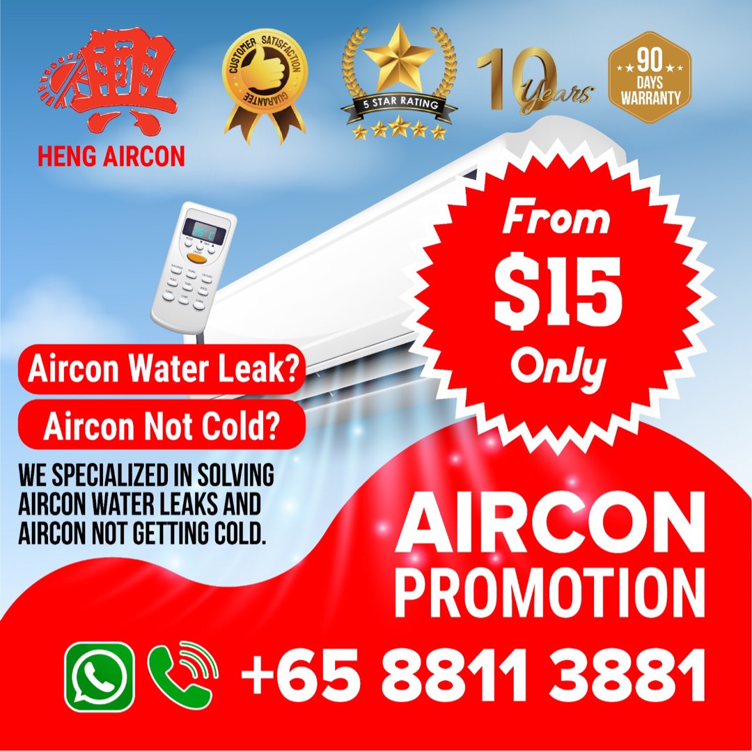 30 Aircon ServiceAircon Water LeakAircon Not ColdAircon Chemical