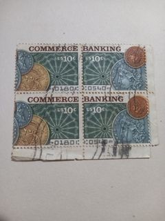 1975 us postage stamps banking commerce  10 cents