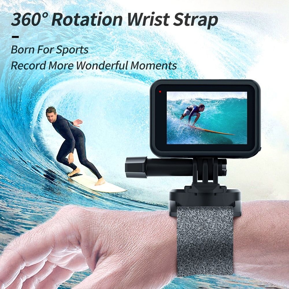 360 Wrist Hand Strap Band Holder Mount for GoPro HERO 12 11 10 9 8 7 6 5 /  Insta360 ONE R / DJI ACTION Camera