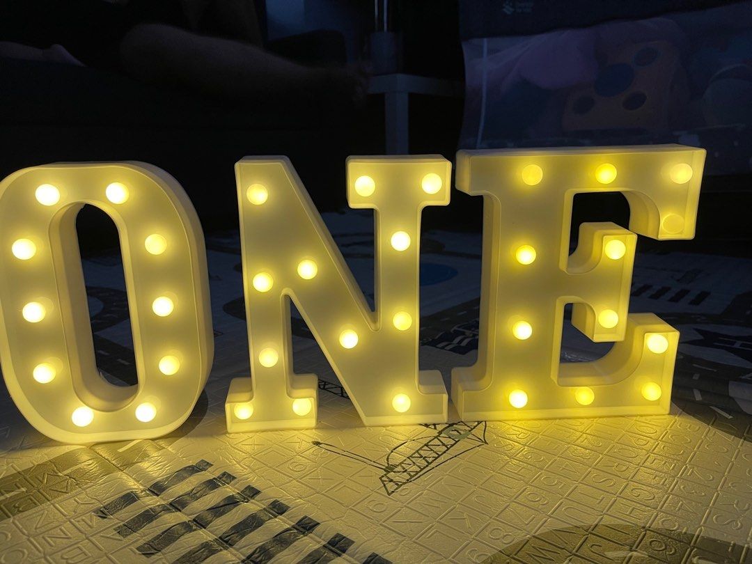 3d led light letter one, Hobbies & Toys, Stationery & Craft, Occasions ...