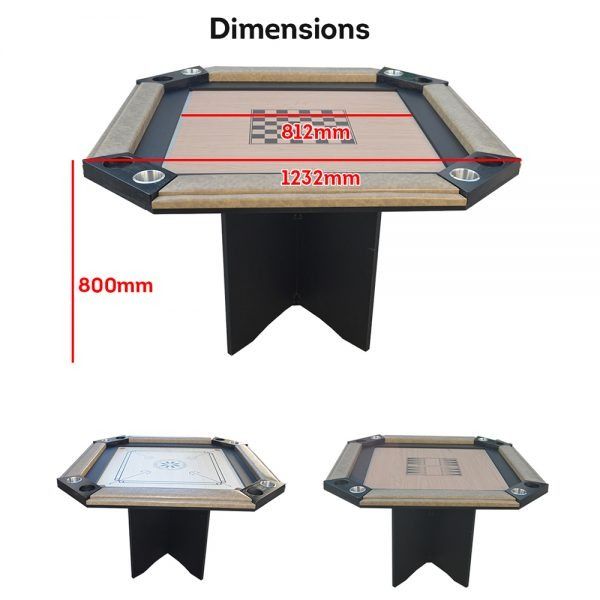 4IN1 MULTI-FUNCTION POKER TABLE (Poker, Chess, Backgammon, Carrom Game Table) (Category: Board Games & Puzzles) located in Quezon City. Submitted by wrbreyestrading (Listing ID 1259844820, Image 3). Description: 4IN1 MULTI-FUNCTION POKER TABLE (Poker, Chess, Backgammon, Carrom Game Table) PHP 23,000 PHP 23,000 PHP 23,000 Features: It is suitable for poker, chess, backgammon, and Carrom. Rail – MDF wrapped in 12mm thick sponge and grey leather. Bo