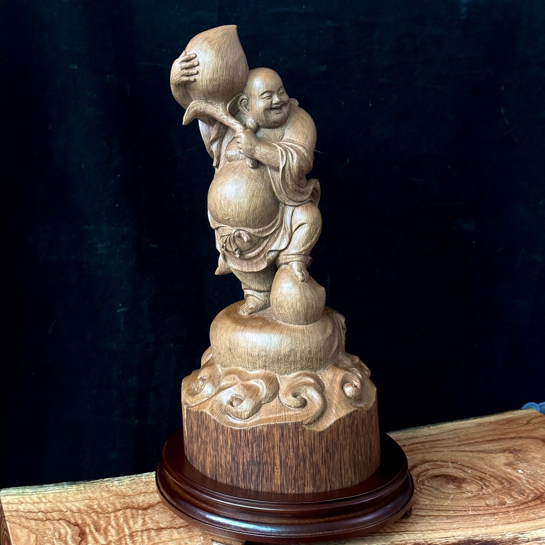 加里曼丹沉香彌勒財神雕工法相到位沉香精品收藏財位首選1463, 興趣及