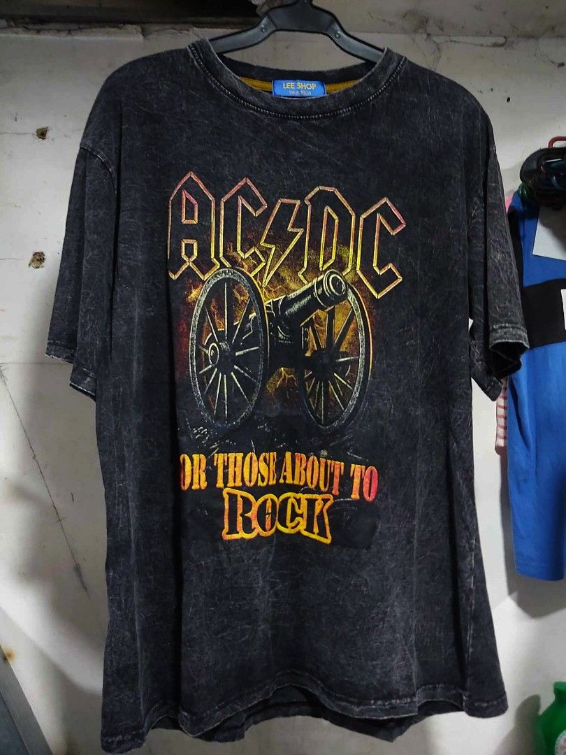 ACID WASH THAILAND SHIRT (AC/DC), Men's Fashion, Tops & Sets, Tshirts ...