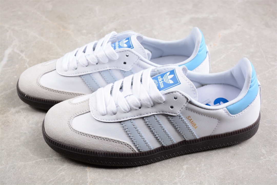 Adidas Samba OG Shoes White Blue shoes Euro 36 45 Men s Fashion