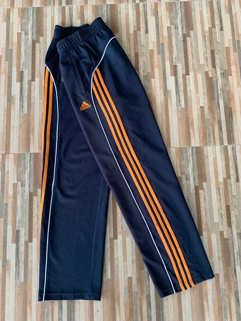 Adidas track best sale pants orange stripe