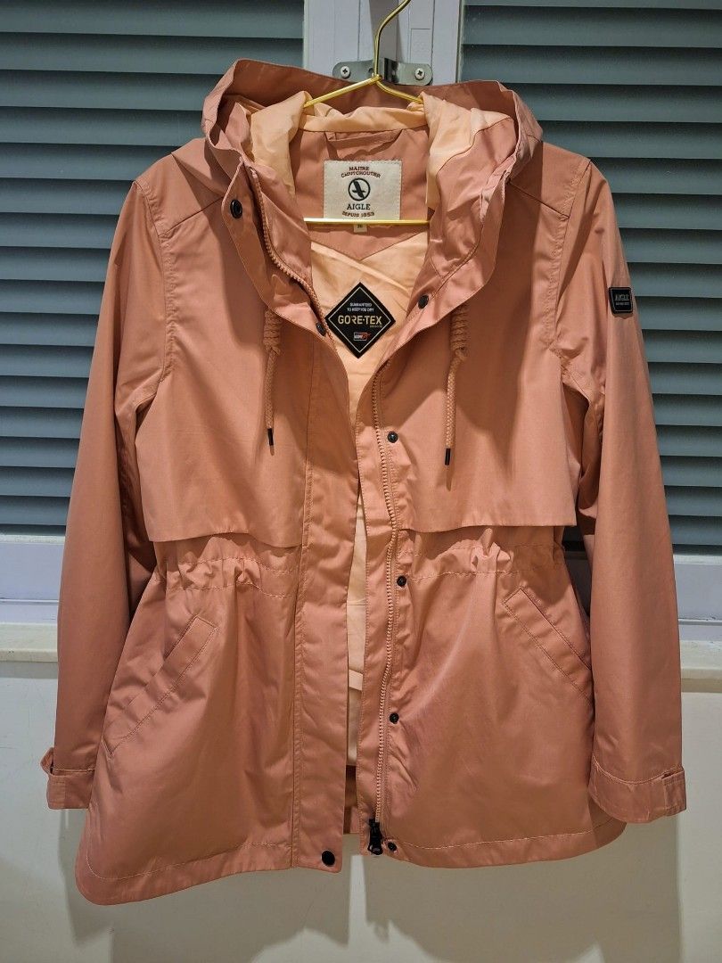 AIGLE GORE-TEX Pink Coat 輕薄四季, 女裝, 外套及戶外衣服- Carousell