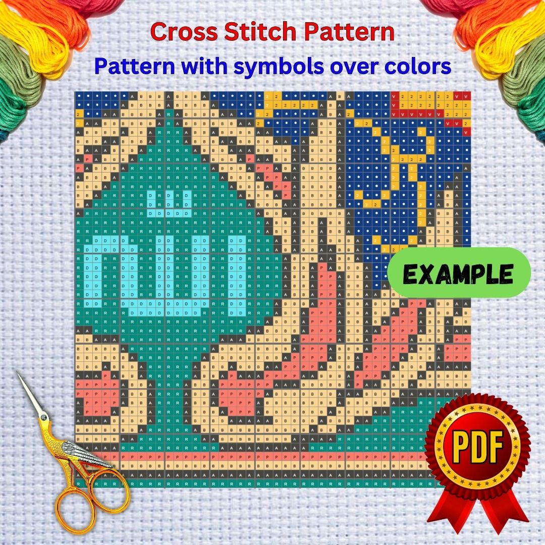 Allah O Akbar cross stitch pattern, kufi 1, Cross Stitch Pattern ...