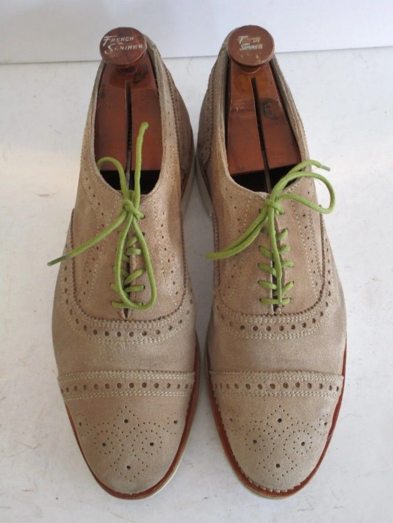 Allen Edmonds Strandmok suede wingtip beige Oxford. 9D Men s