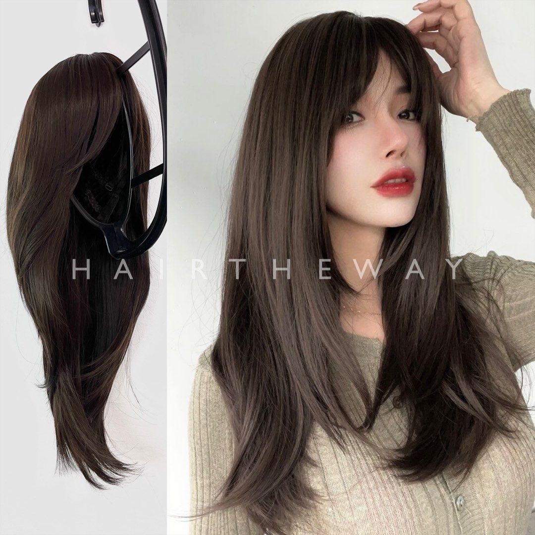 Long straight weave hairstyles with side bangs top