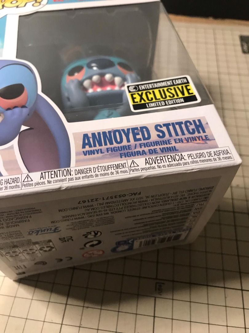 Funko Pop! Disney #1222 Lilo and Stitch Annoyed Stitch Entertainment Earth  Exclusive Vinyl Figure