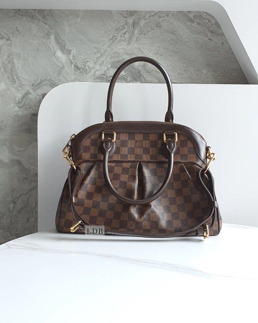 LOUIS VUITTON Damier Ebene Trevi PM 2way Handbag