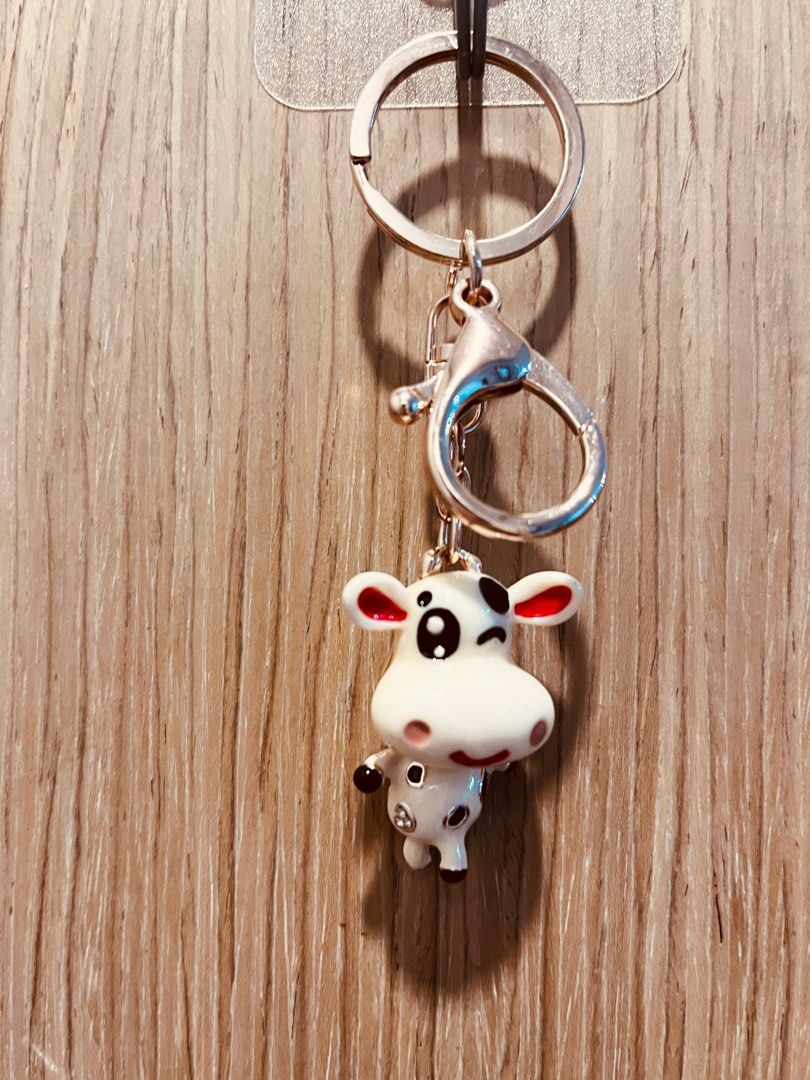 Kawaii Cow Keychain - Pastel Kitten