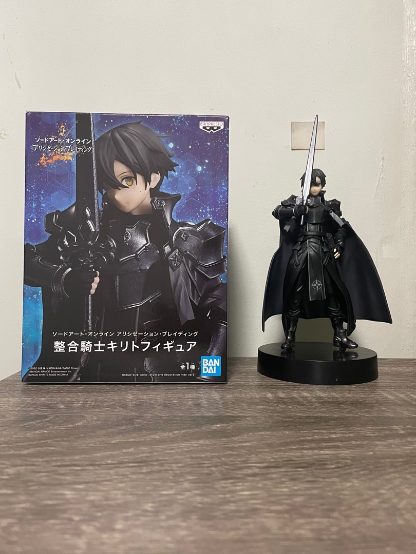 Boneco Sword Art Online Alicization Rising Steel Knight Kirito Bandai  Banpresto