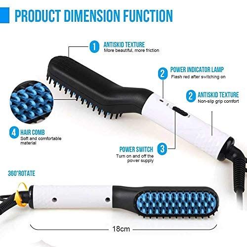 Beard Straightener Comb for men Electric Quick Hair