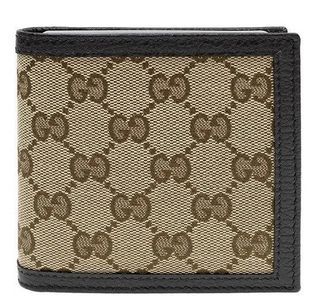 Gucci Signature Canvas Bifold Wallet-Brown (Wallets and Small Leather Goods, Wallets)