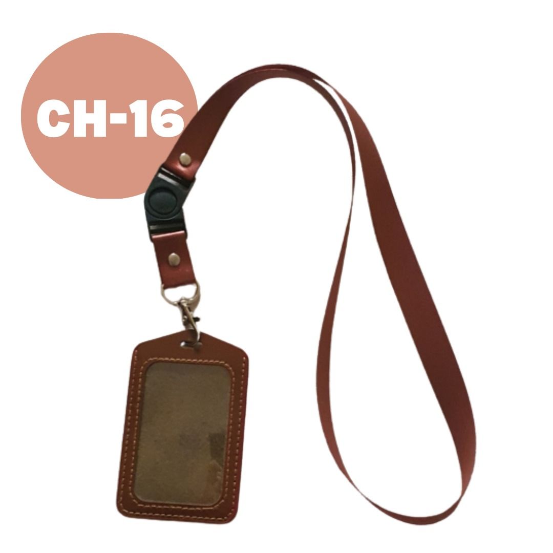 Badge Holder with 2 Lanyard Leather Easily Holds 1 to 6 Cards, Trifold  Heavy Duty ID Card Holder, for Nurse Teacher School Medical Law Enforcement